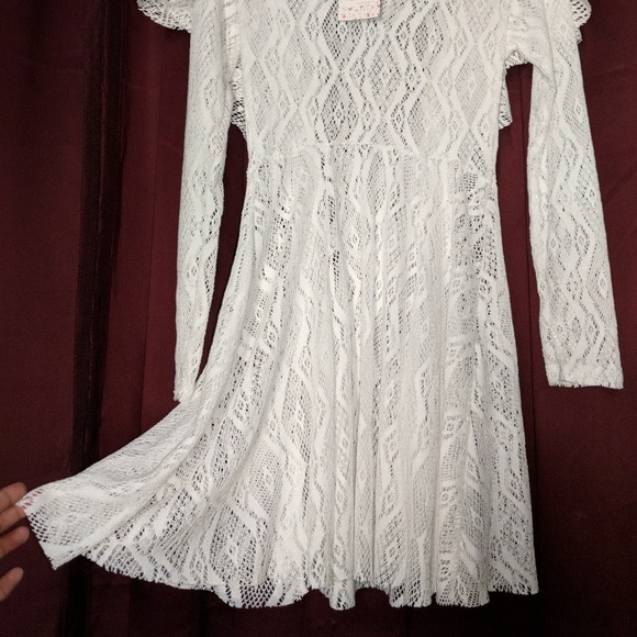 Free People Mock Neck Lace dress - Picture 4 of 7